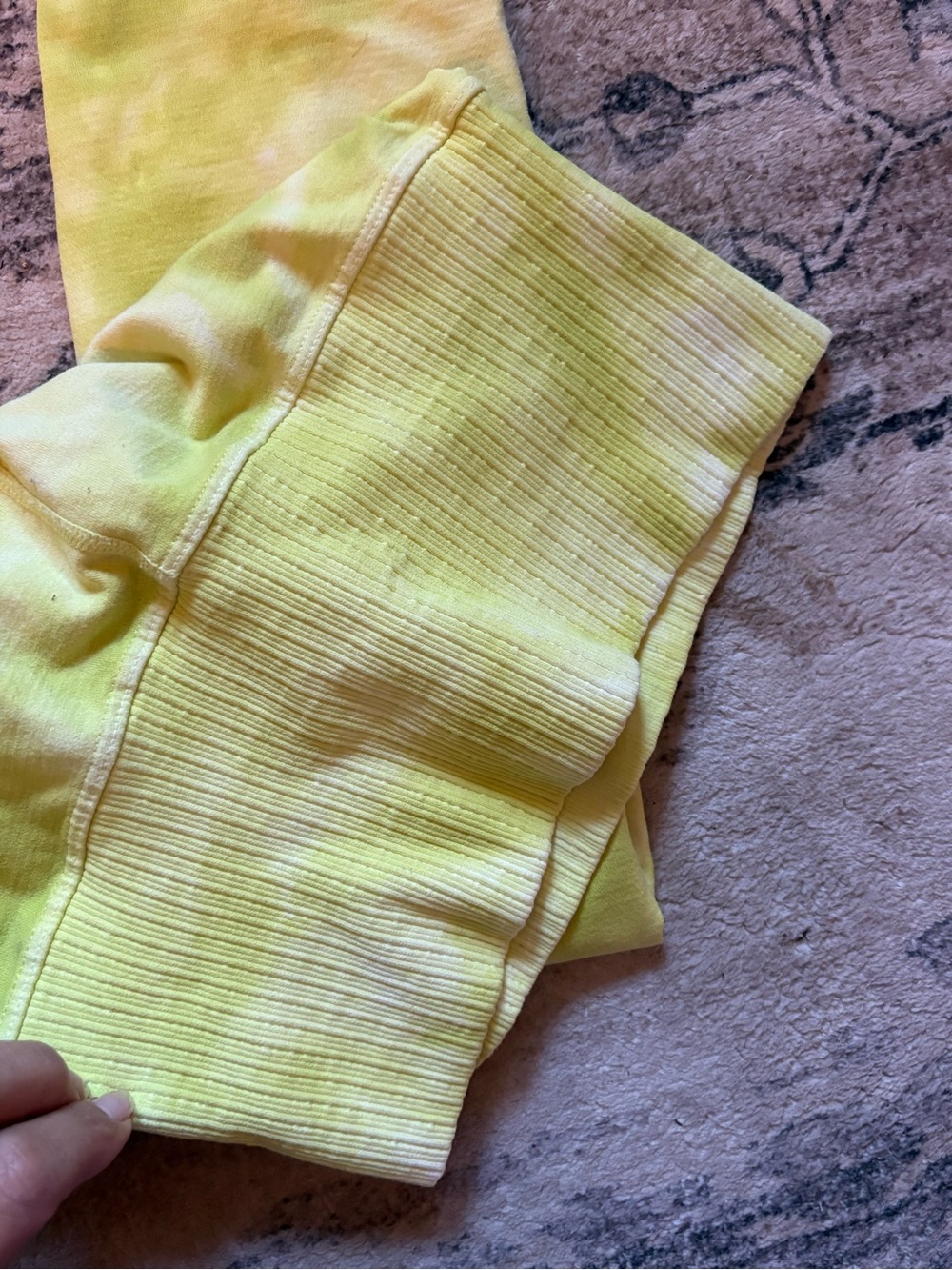 FREE PEOPLE MOVEMENT Good Karma Tie Dye Legging XS/S KEY LIME COMBO Neon - Picture 6 of 6
